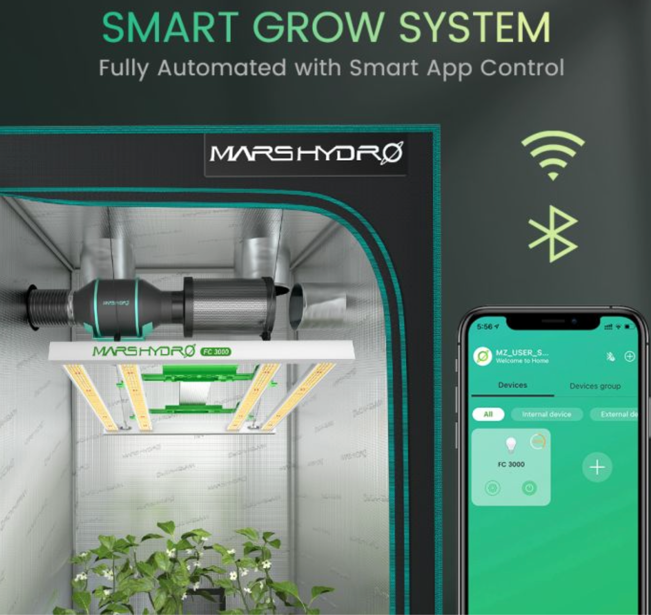 SMART FC3000 300W SAMSUNG LM301B LED GROW LIGHT