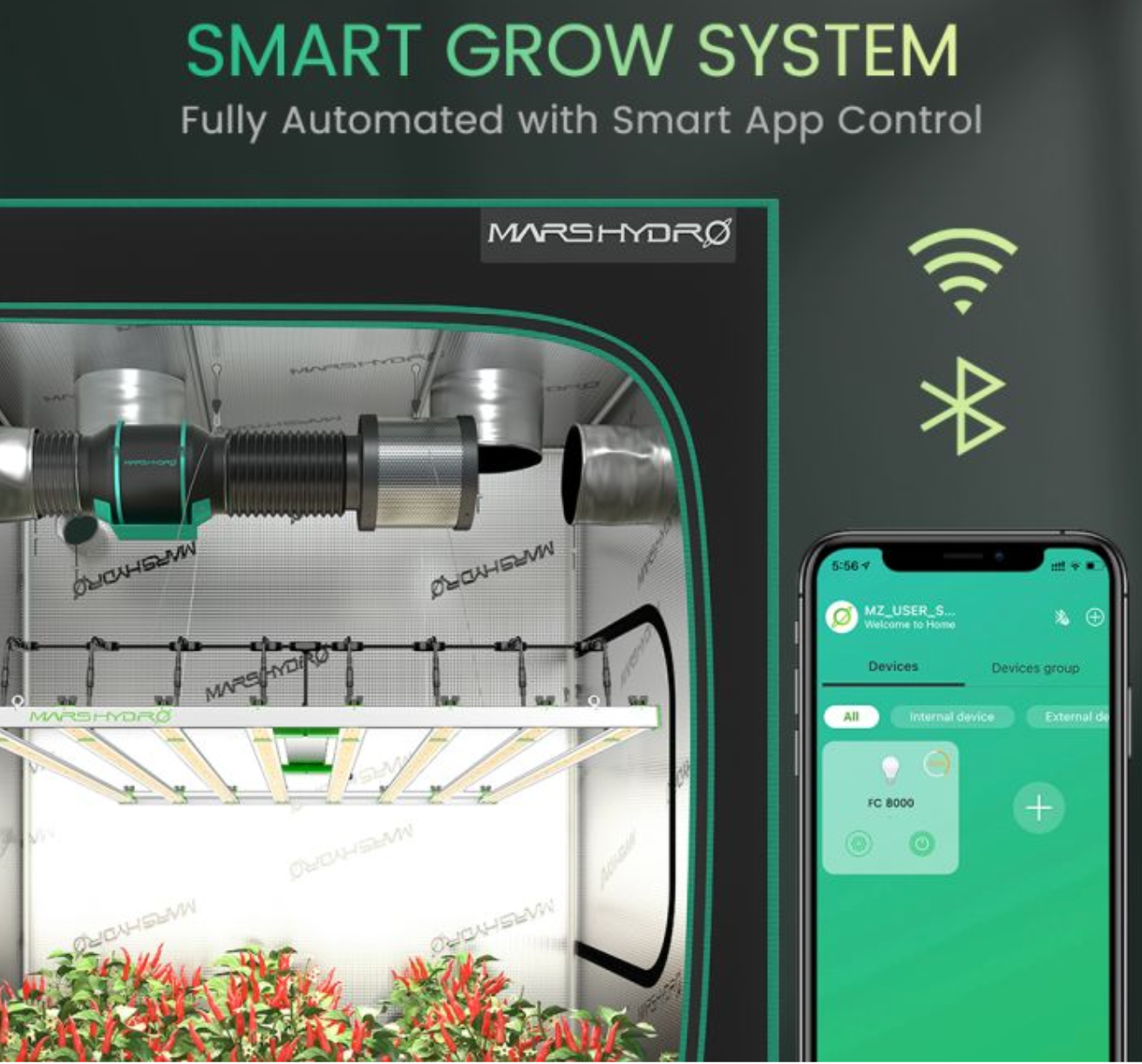 SMART FC8000 SAMSUNG LM301B COMMERCIAL 800W LED GROW LIGHT