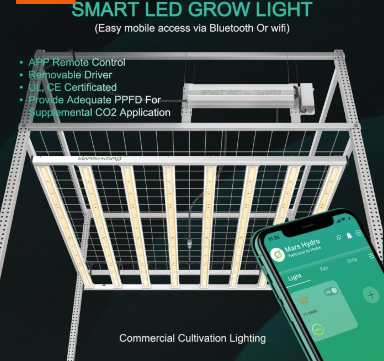 SMART FC-E8000 BRIDGELUX 800W CO2 VERTICAL FARM LED GROW LIGHT