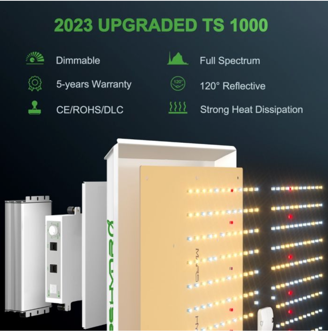 TS 1000 FULL SPECTRUM DIMMABLE 150W LED GROW LIGHT