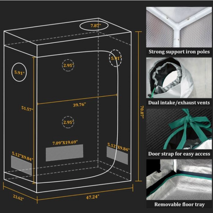 SP 3000 LED GROW LIGHT + 2'X4'(60X120CM) INDOOR COMPLETE GROW TENT KITS