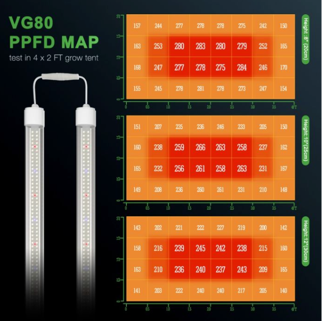 VG80 80W 4FT LED T5 GROW LIGHT FOR VEG AND SEEDLING