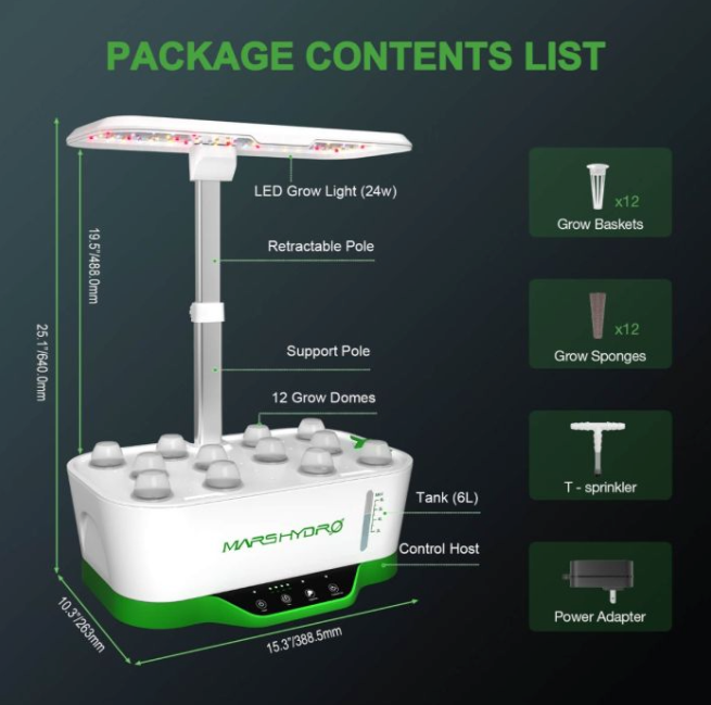 HYDROLINE12 LED HYDROPONIC GROWING SYSTEM FOR SEEDLING AND CLONE