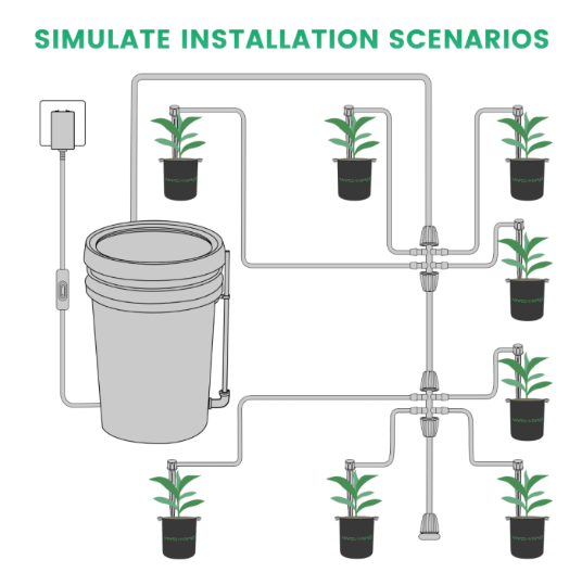 DRIP IRRIGATION KIT 5-GALLON BUCKET WATERING SYSTEM