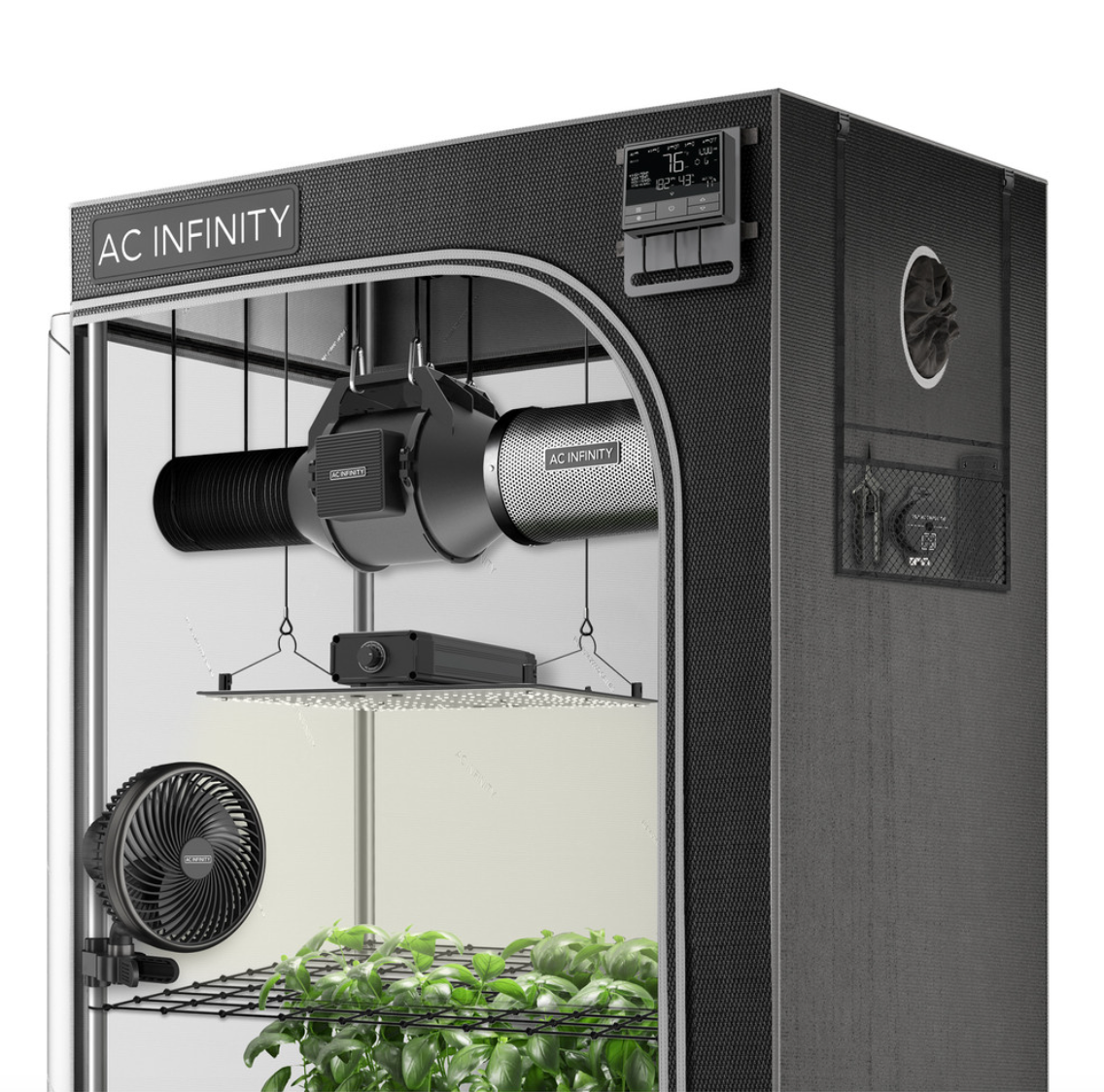 ADVANCE GROW TENT SYSTEM 2X2, 1-PLANT KIT, WIFI-INTEGRATED CONTROLS TO AUTOMATE VENTILATION, CIRCULATION, FULL SPECTRUM LED GROW LIGHT