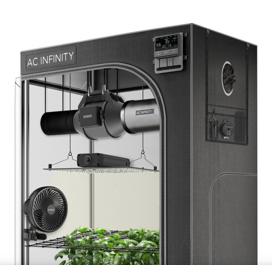 ADVANCE GROW TENT SYSTEM 3X3, 3-PLANT KIT, WIFI-INTEGRATED CONTROLS TO AUTOMATE VENTILATION, CIRCULATION, FULL SPECTRUM LED GROW LIGHT